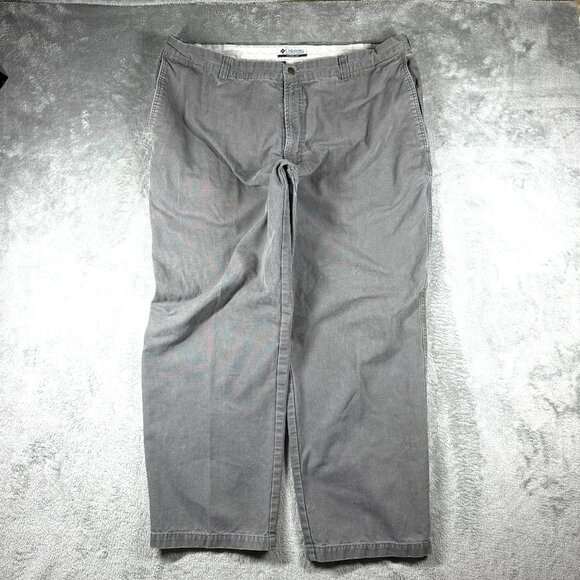 Columbia Cargo Pants Men’s 42x30 Gray Cotton Twill Utility Workwear Outdoor - Picture 1 of 14